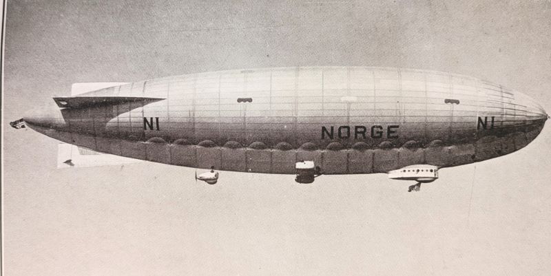 Picture of the Airship 'Norge' in the sky